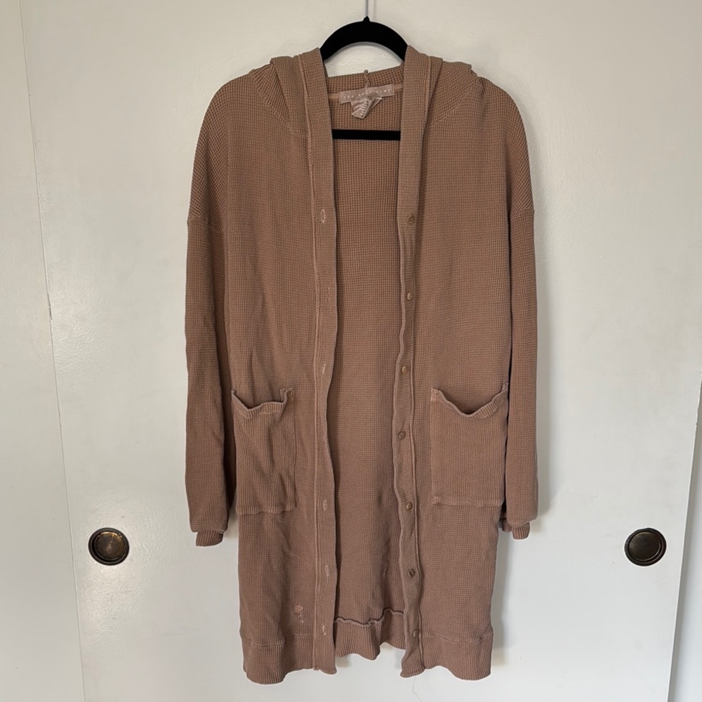 Button Down Hoodie Cardigan